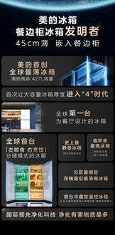 CM餐边柜冰箱定义全球超薄冰箱新标杆j9九游会登录国际领先认证！美的45(图2)